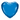 18-inch Sapphire Blue Plain Foil Hearts