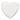 18-inch White Plain Foil Hearts