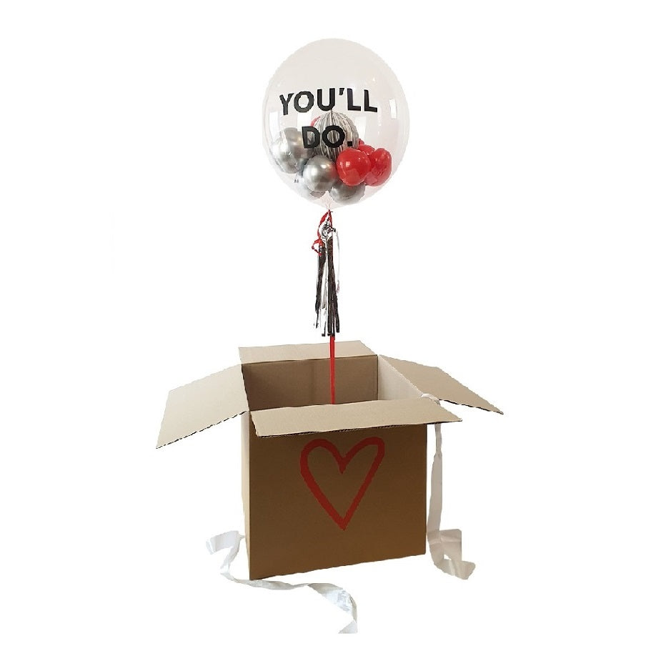 CHOCOLATE BALLOON BOX WTH CUSTOMIZED BUBBLE BALLOON – My Party Universe