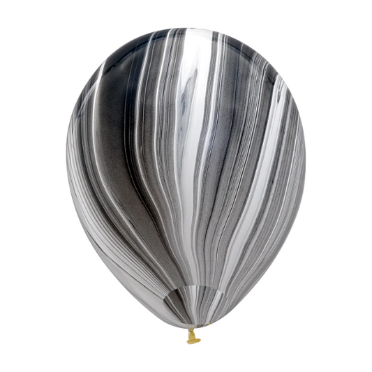 11-inch Black & White Agate Balloon