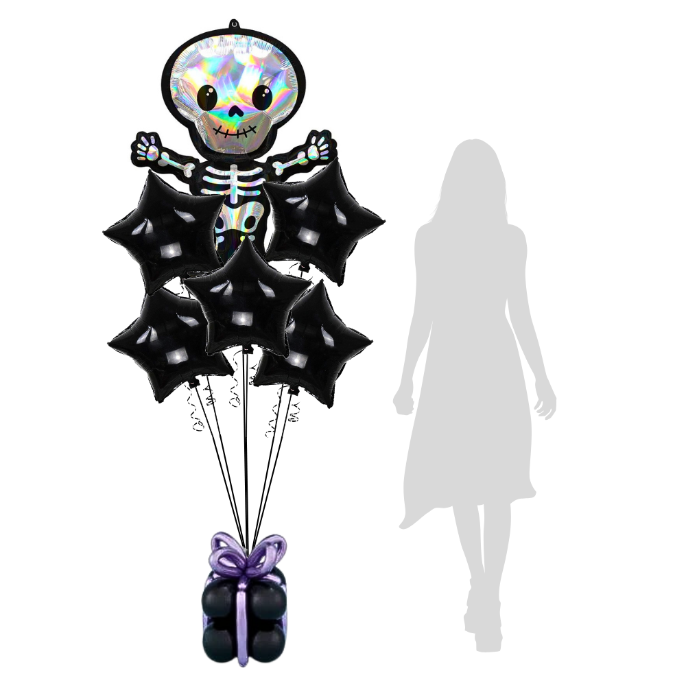 Bone-fide Scary Skeleton Balloon Bouquet