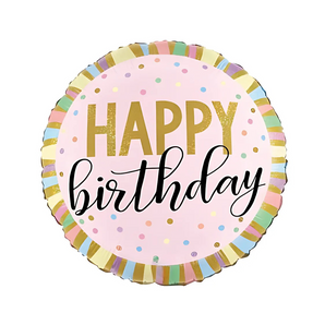 18-inch Pastel Birthday Stripe