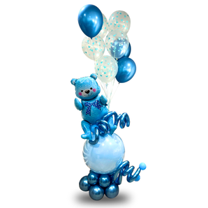 Send a Hug! Giant Teddy Bear & Personalized Latex Balloon Arrangement