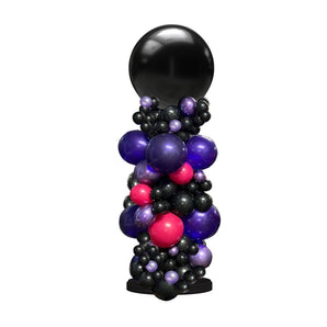 Colorful Organic Balloon Column with Giant Topper