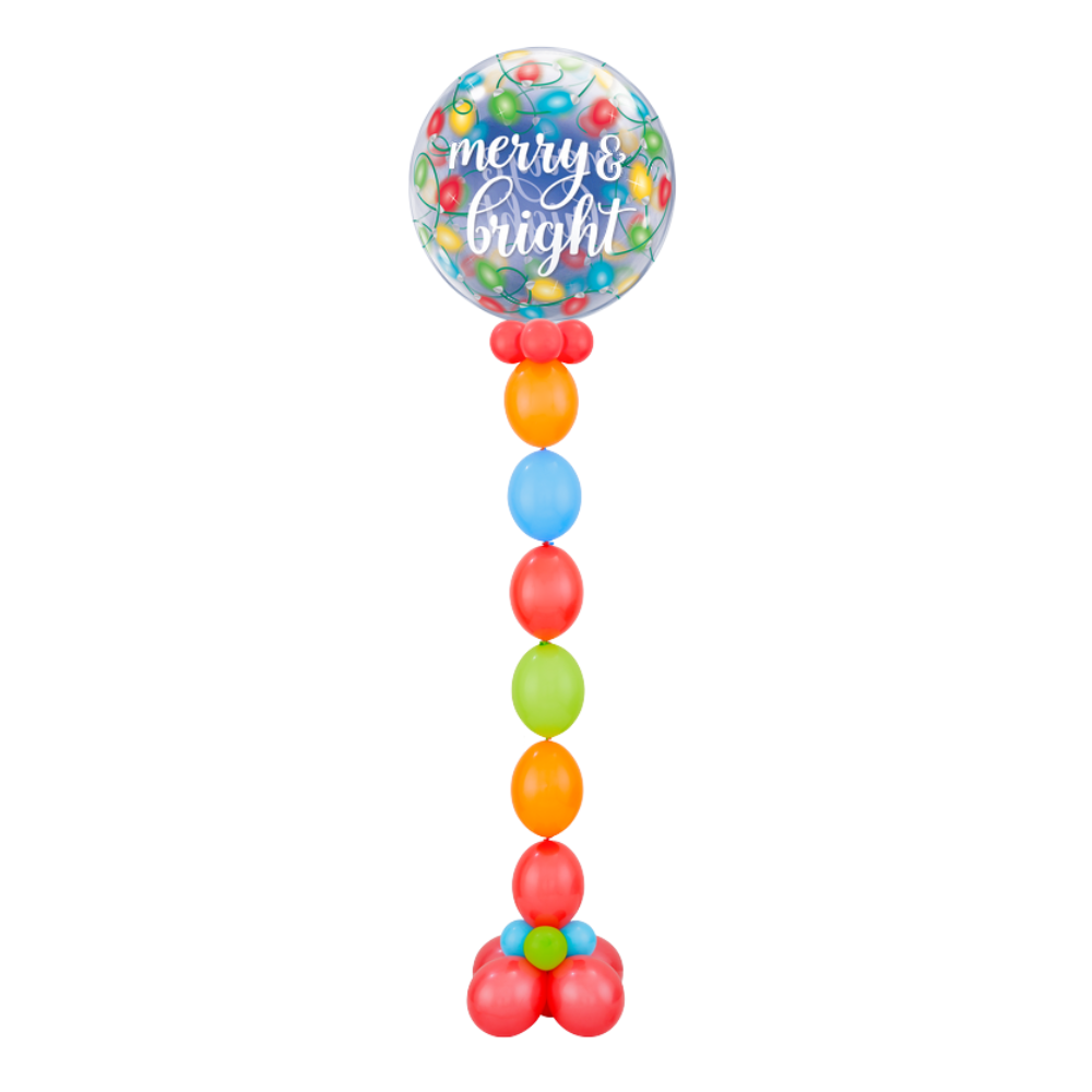 Merry & Bright Balloon Column