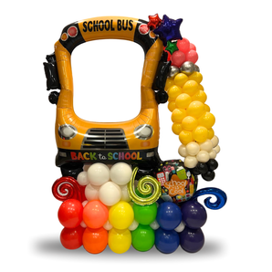 Pencils up! School Bus Balloon Photo Frame