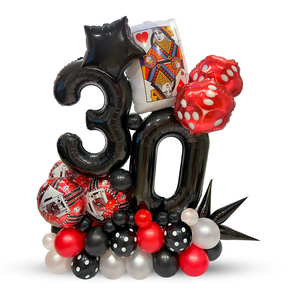 Casino Themed Birthday Balloon Arrangement