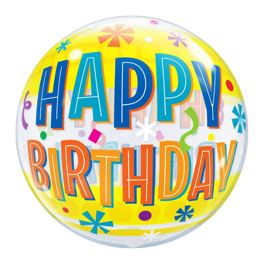 22-inch Happy Birthday! Bubble Balloon
