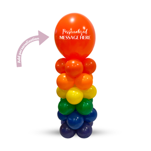 Rainbow Bright Balloon Column