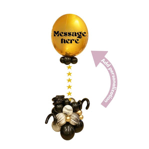 Personalized Message Floating Orbz Balloon Arrangement