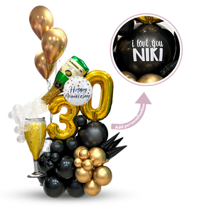 Golden Anniversary Balloon Arrangement