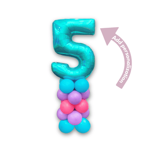 Number on Top Balloon Column