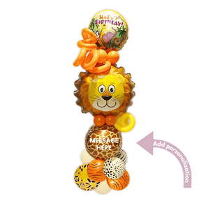 Roar-some King of the Jungle Themed Birthday Balloon Arrangement