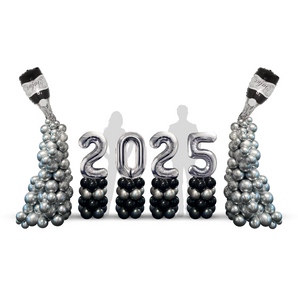 New Year's Pouring Champagne Balloon Decor