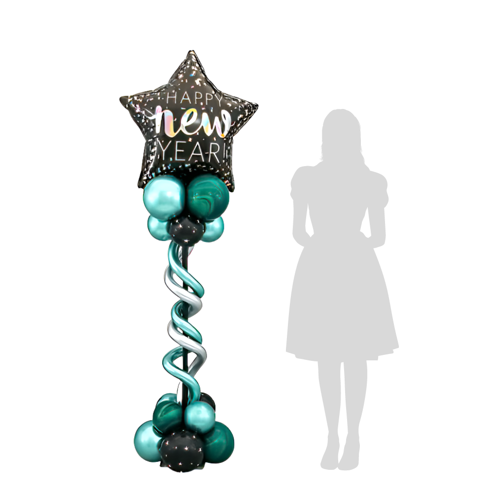 New Year Balloons Party Pole