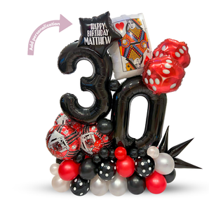 Casino Themed Birthday Balloon Arrangement