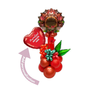 A Flower for You! Customized Message Bubble Balloon Arrangement