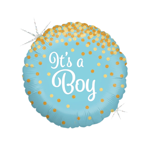 18-inch It's A Boy Glittering Mylar Balloon