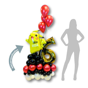 Adorable Pikachu Birthday Balloon Arrangement