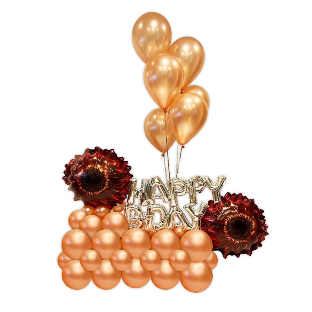 Happy Birthday! Blooming Floral Balloon Arrangement – Balloon Van Gogh