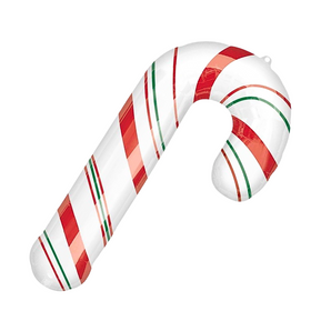 37in Candy Cane Mylar Balloon
