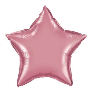 20-inch Chrome Mauve Plain Foil Star