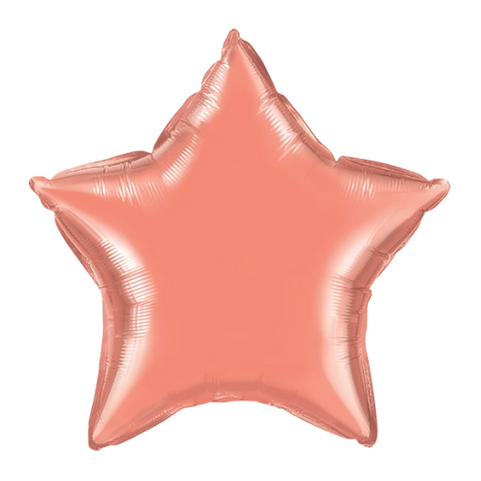 20-inch Coral Plain Foil Star