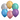 Dozen 11” Colorful Chrome Balloons