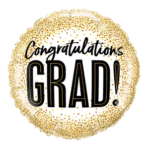 18-inch Congratulations Gold Glitter Dots