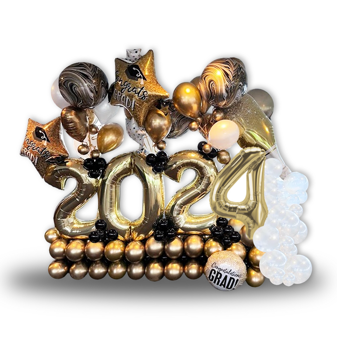 XL Elegant Graduation Party Wall Balloon Arrangement – Balloon Van Gogh