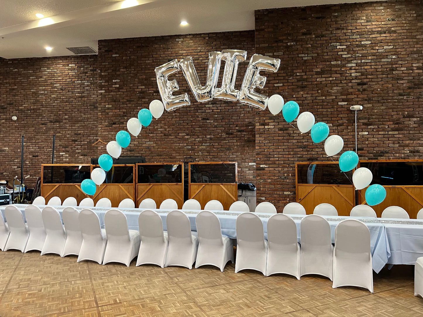 Floating Name Balloon Arch