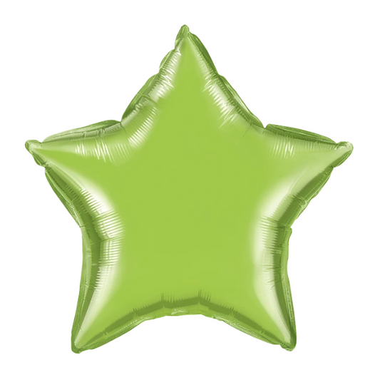 20-inch Lime Green Plain Foil Star