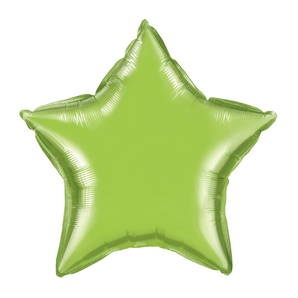 20-inch Lime Green Plain Foil Star