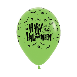 11 in Lime Halloween Latex Balloon