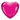 18-inch Magenta Plain Foil Hearts