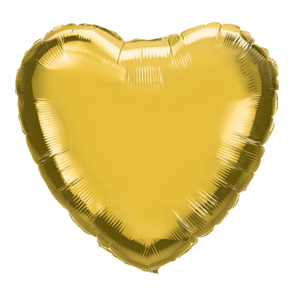 18-inch Gold Plain Foil Hearts