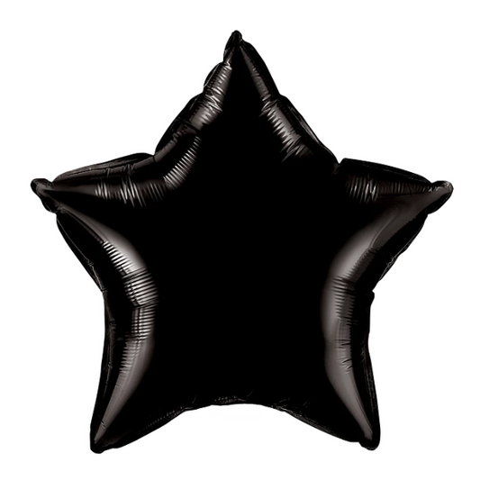 20-inch Onyx Black Plain Foil Star