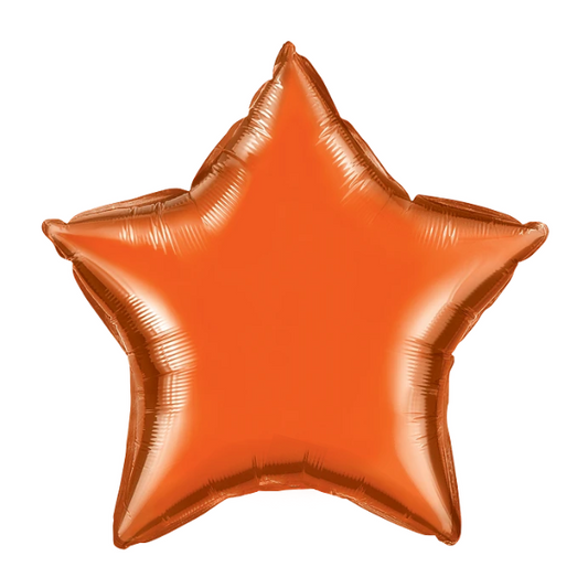 20-inch Orange Plain Foil Star