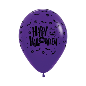 11 in Purple Halloween Latex Balloon