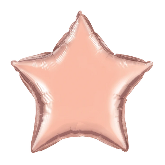 20-inch Rose Gold Plain Foil Star