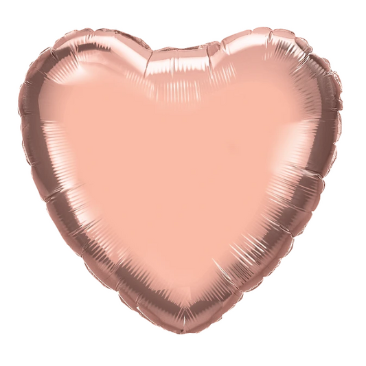 18-inch Rose Gold Plain Foil Hearts
