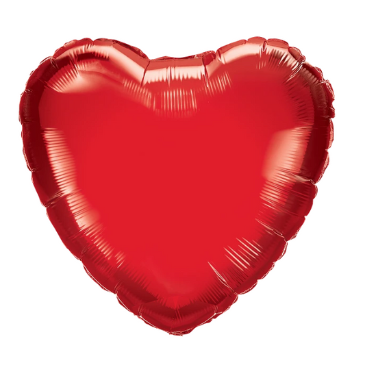 18-inch Ruby Red Plain Foil Hearts