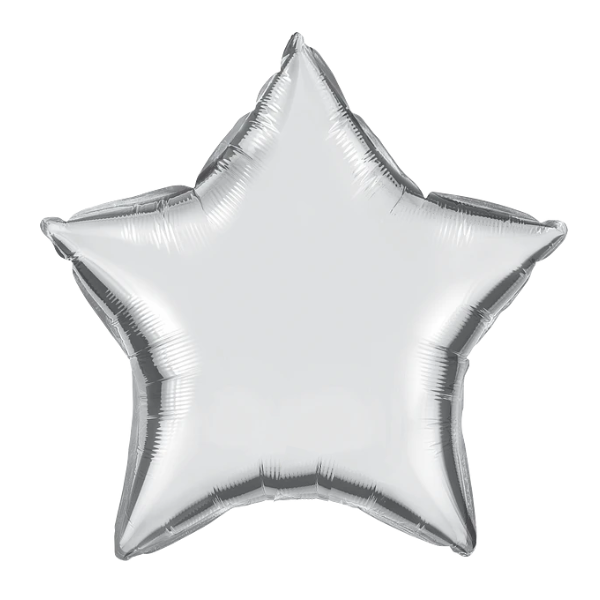 20-inch Silver Plain Foil Star
