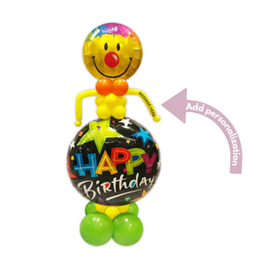 Super Smiley Happy Birthday Balloon Sculpture
