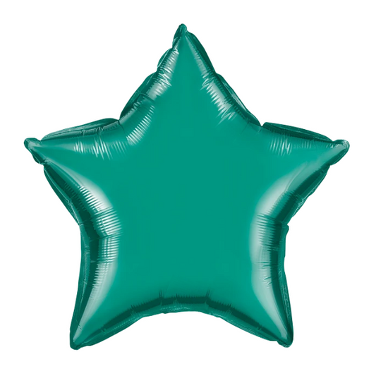 20-inch Teal Plain Foil Star