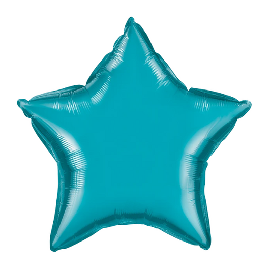20-inch Turquoise Plain Helium-filled Foil Star