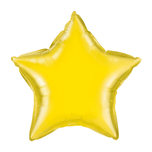 20-inch Yellow Plain Foil Star