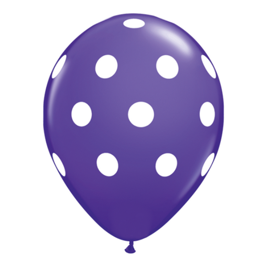 11-inch Violet with White Polka Dots