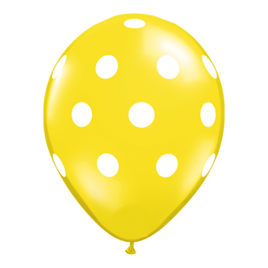 11-inch Yellow with White Polka Dots