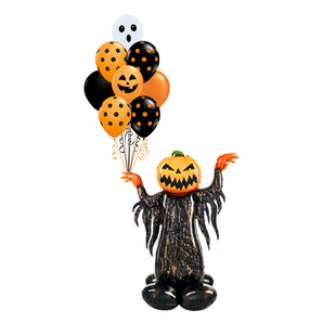 Scary Pumpkin Witch Balloon Arrangement